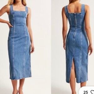 Abercrombie & Fitch - Blue Denim Midi Dress